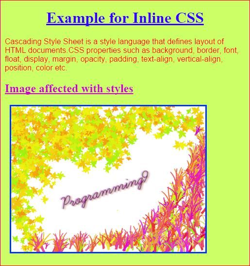 inline css example